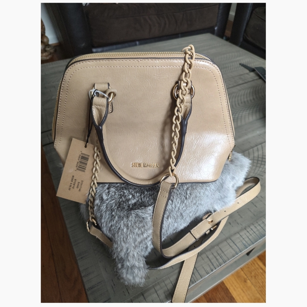 Steve Madden Small Crossbody Purse (Sand)